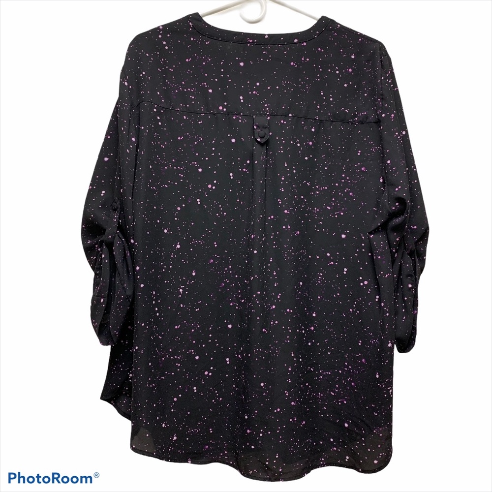 Torrid Black Galaxy Georgette Pullover Blouse - Picture 11 of 11